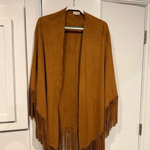Adore Tan Fringe Women's Cape